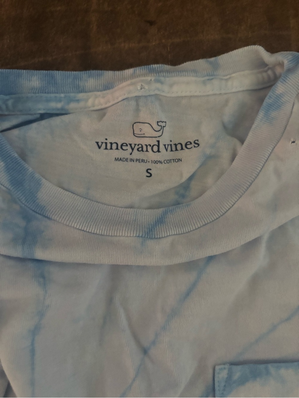 Vineyard Vines Light Blue Tie-Dye Short Sleeve Tee